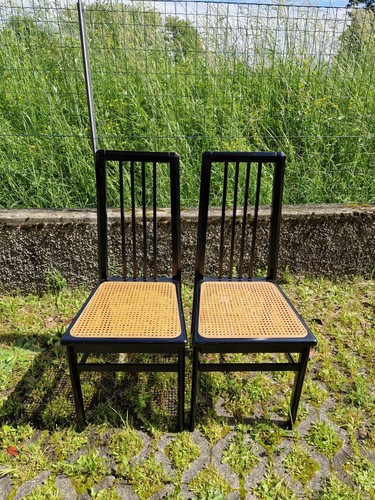 Sedie vintage paglia - 2, in