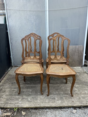 Sedie rocaille rovere paglia - 4,
