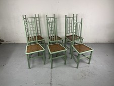 Set 6 sedie legno paglia di