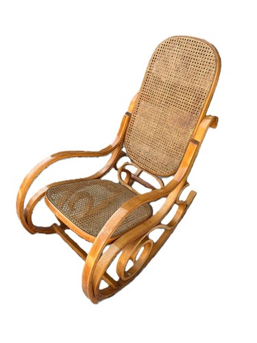 Sedia dondolo legno e - a, in